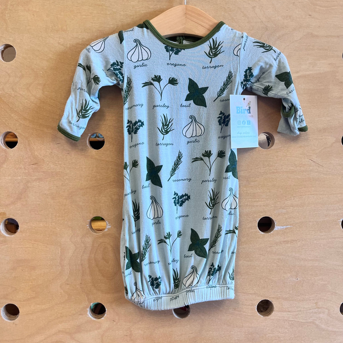 Aqua/Green Bamboo Herbs Sleeper