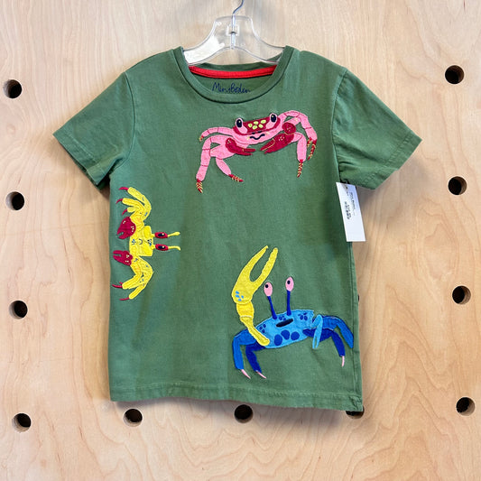 Green/Colorful Crabs Tee