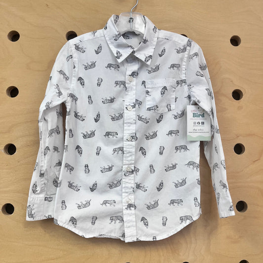 White Tigers Button Up
