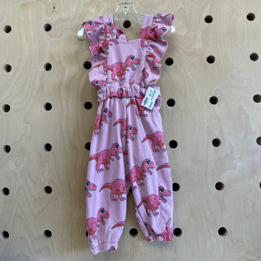 Pink T-Rex Romper