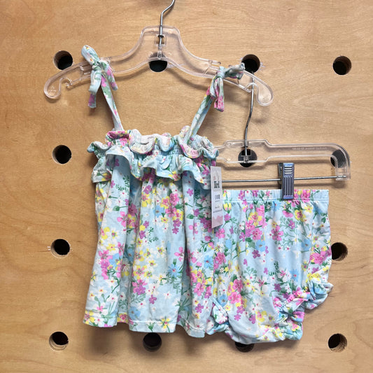 Blue Floral Bamboo Outfit