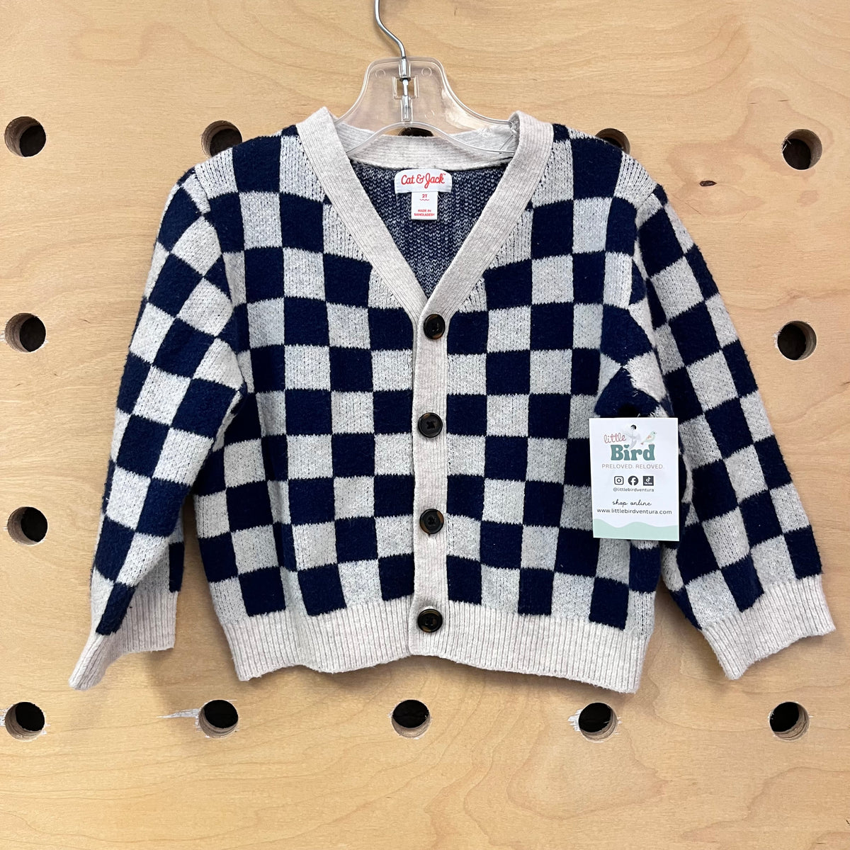 Blue/White Checkered Sweater
