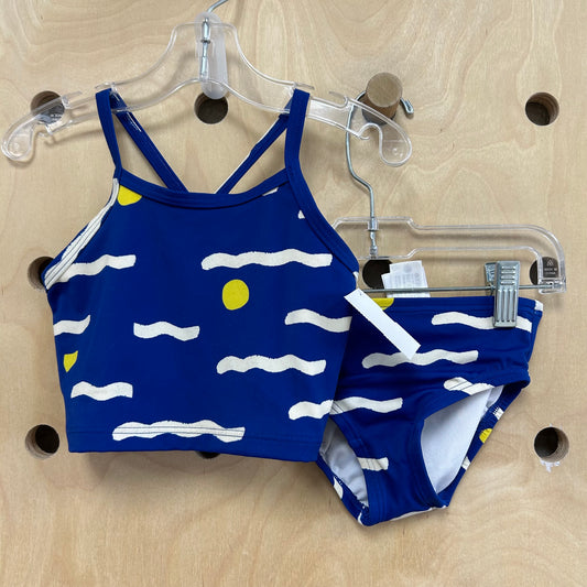 Navy+White 2pc Swimsuit