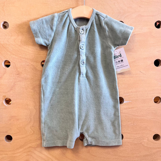 Sage Velour Organic Romper