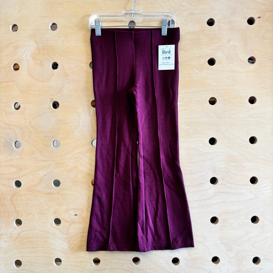 Maroon Flare Streak Leggings