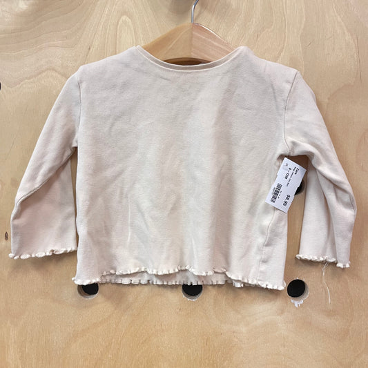 Beige Lettuce Trim Shirt