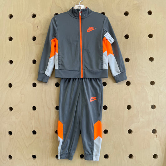 Grey + Orange Track Suit