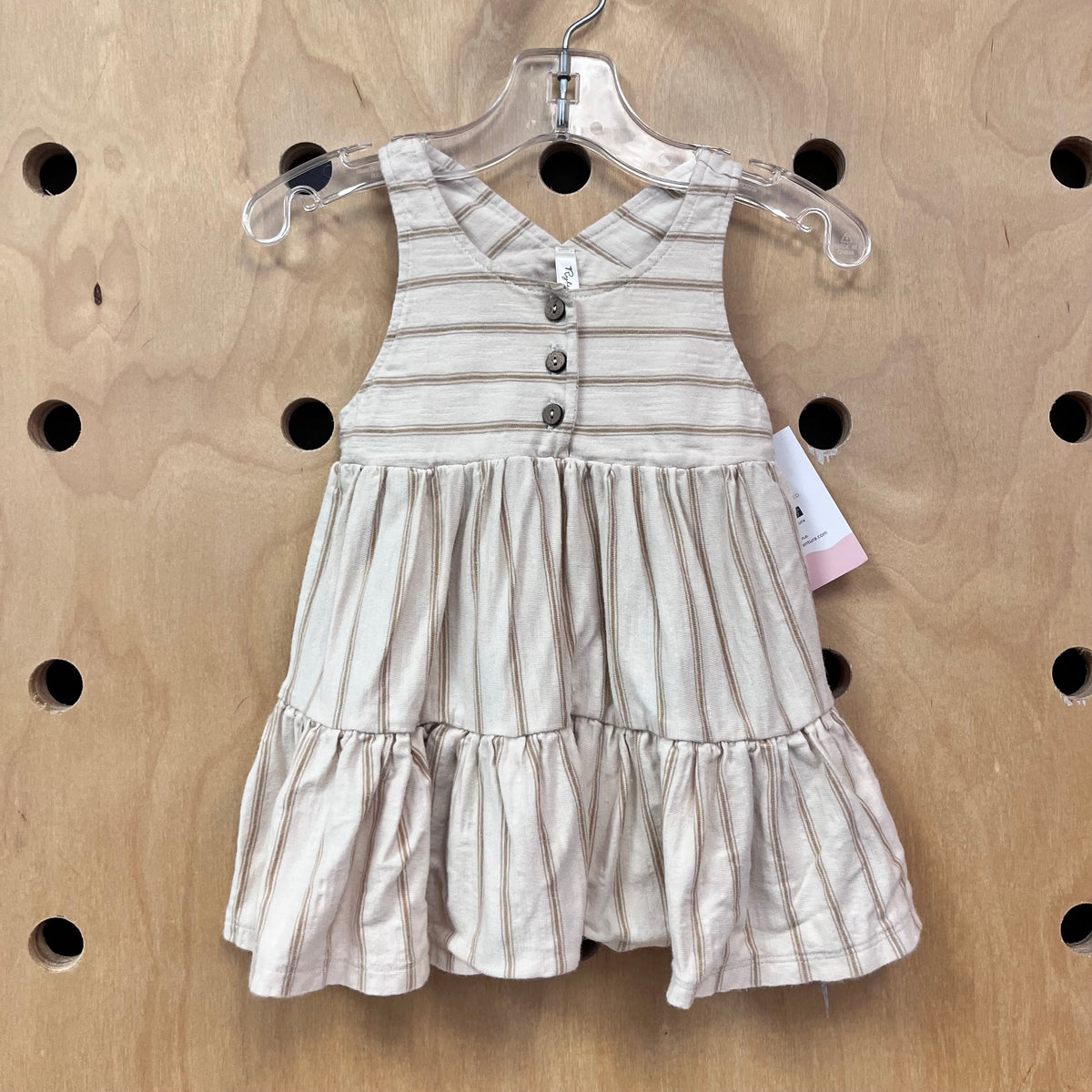 Cream Striped Dress