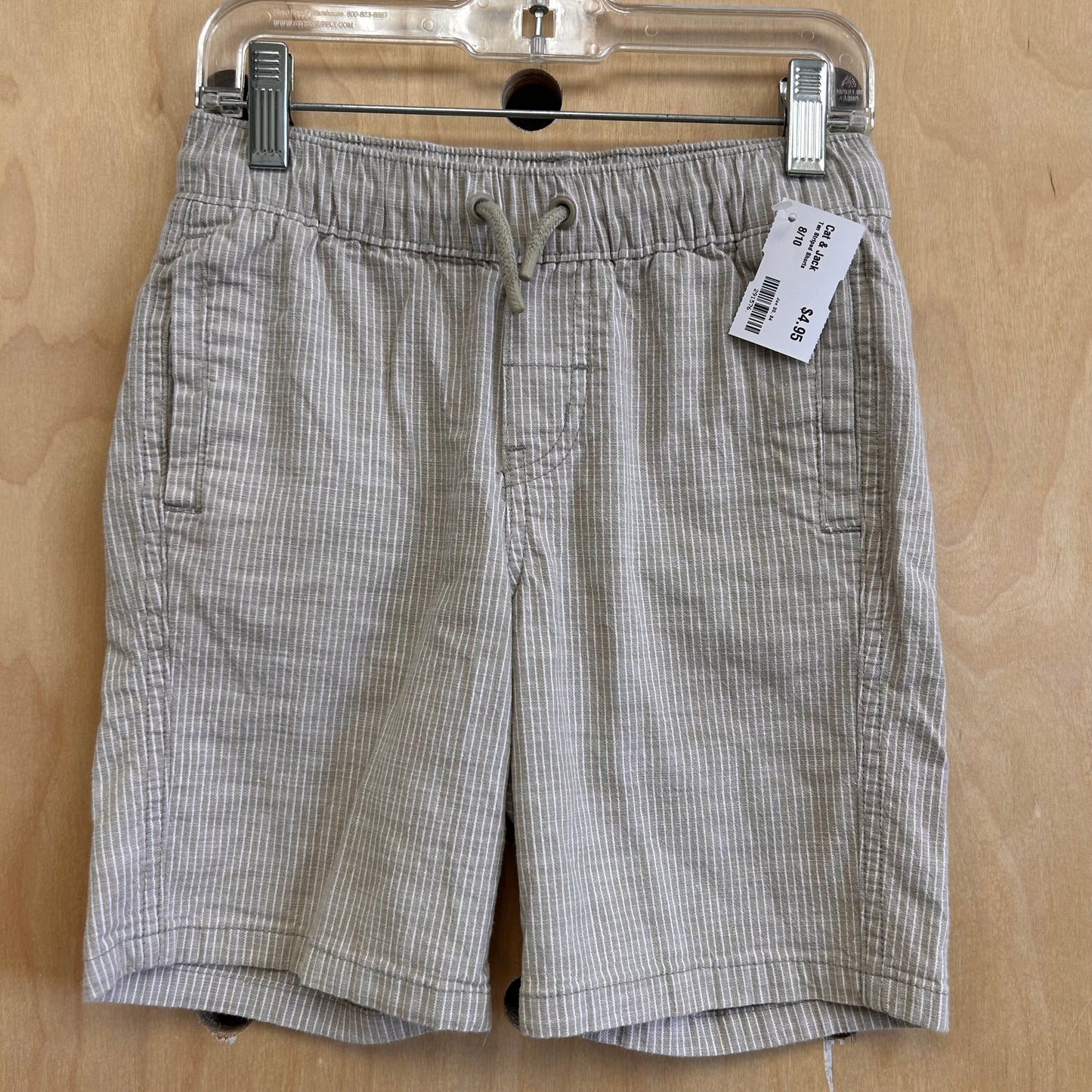 Tan Striped Shorts