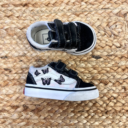 Black & Creme Butterfly V Sneakers