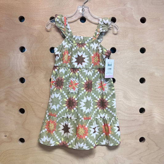 Green/Orange Quilt Pattern Dress