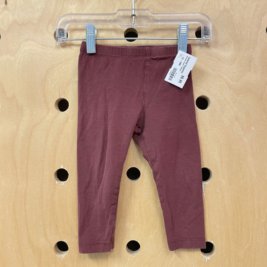 Burgundy Organic Leggings