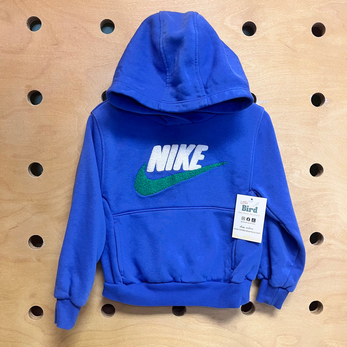 Blue/Green Swoosh Logo Hoodie