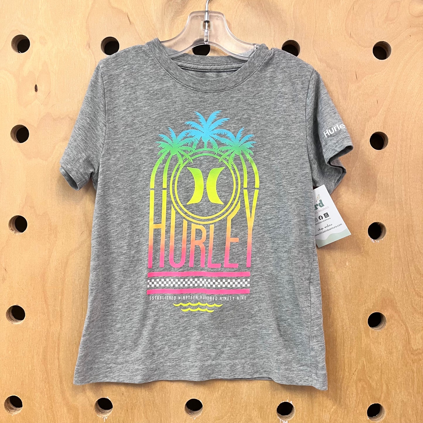 Grey/Neon Logo Tee