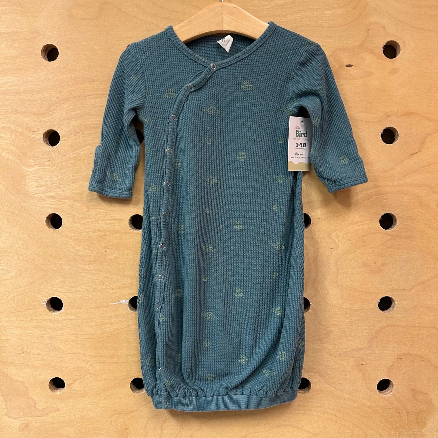 Organic Teal Planets Waffle Sack