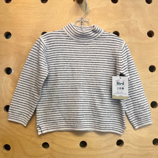 Ivory/Grey Striped Sweater