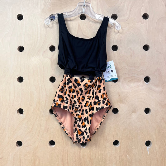 Black & Tan Animal Print Swimsuit
