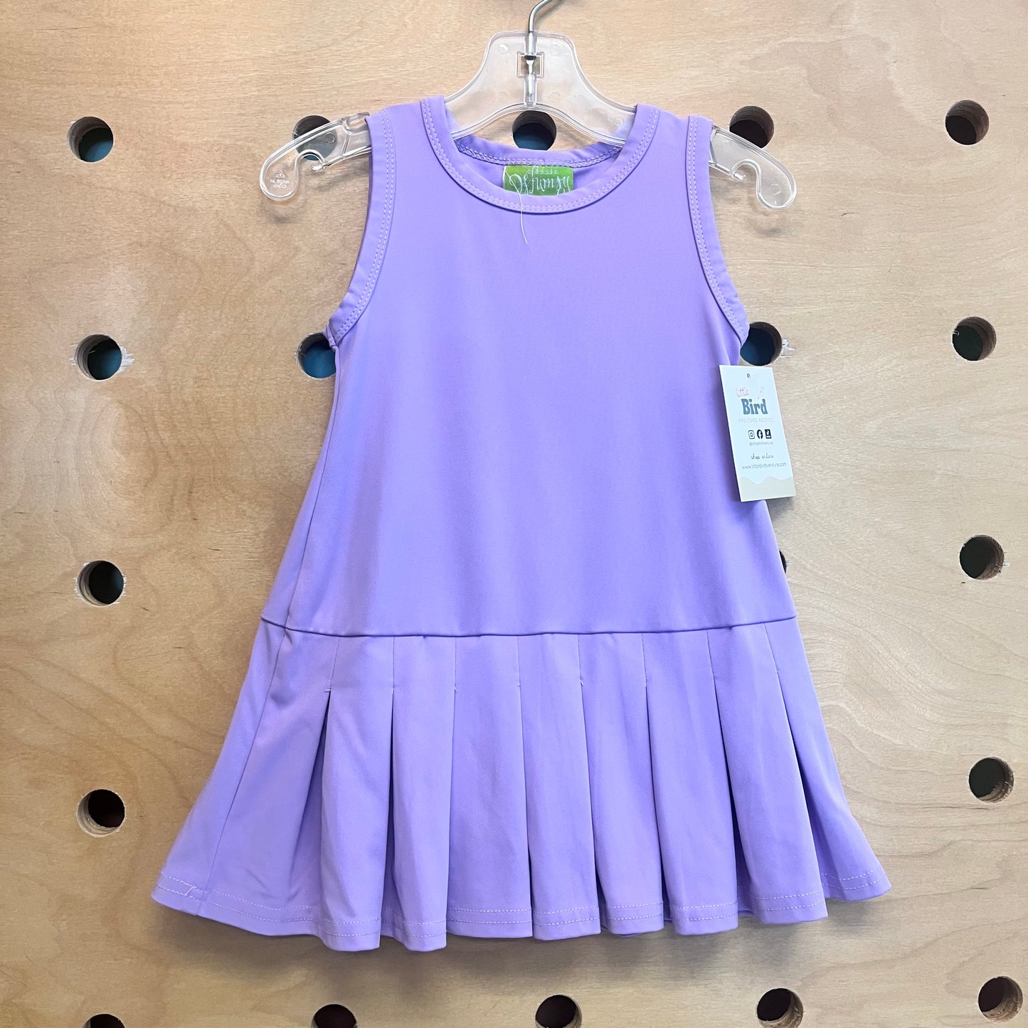 Purple Pleated Bottom Tennis Dress