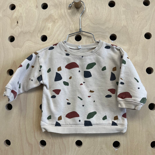 Beige Colorful Shapes Sweatshirt