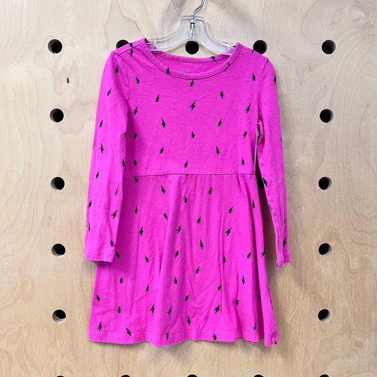 Hot Pink/Black Lightning Bolts Dress