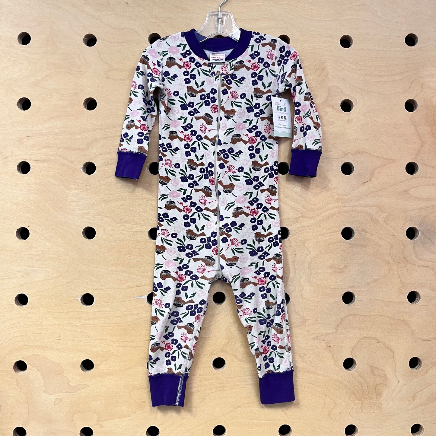 Organic Floral Bird Zippy Pajamas