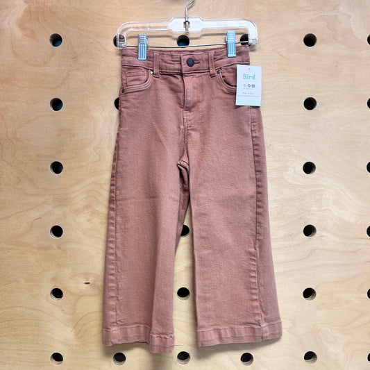 Brown Wide Leg Denim