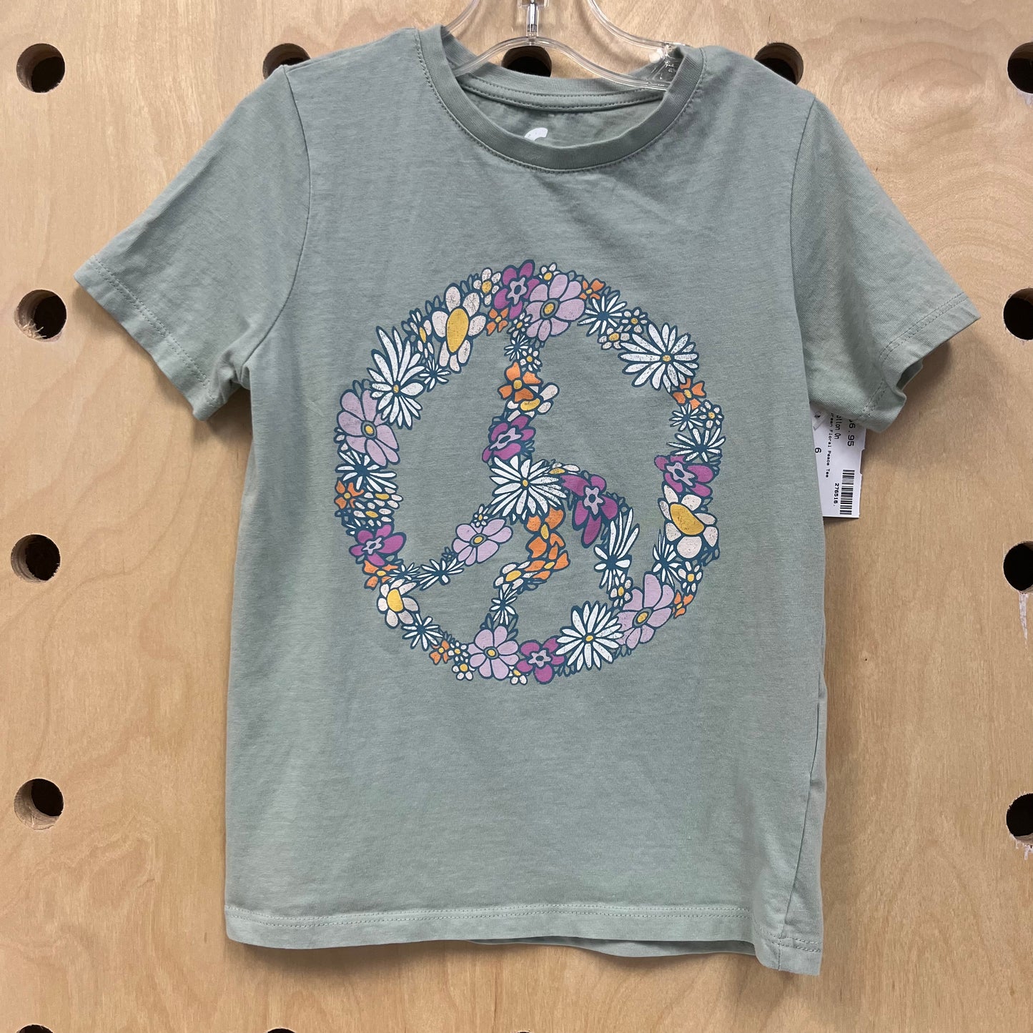 Green Floral Peace Tee