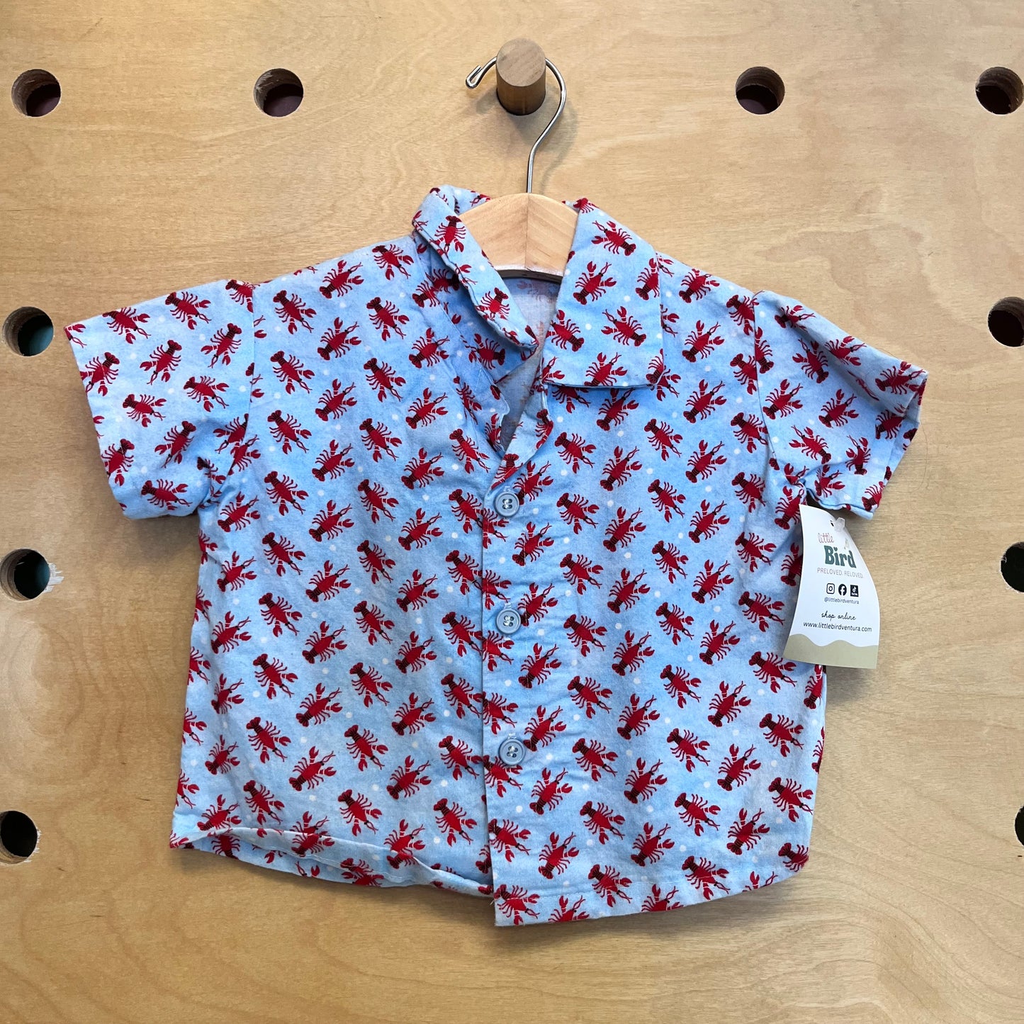 Blue Lobster Flannel Shirt