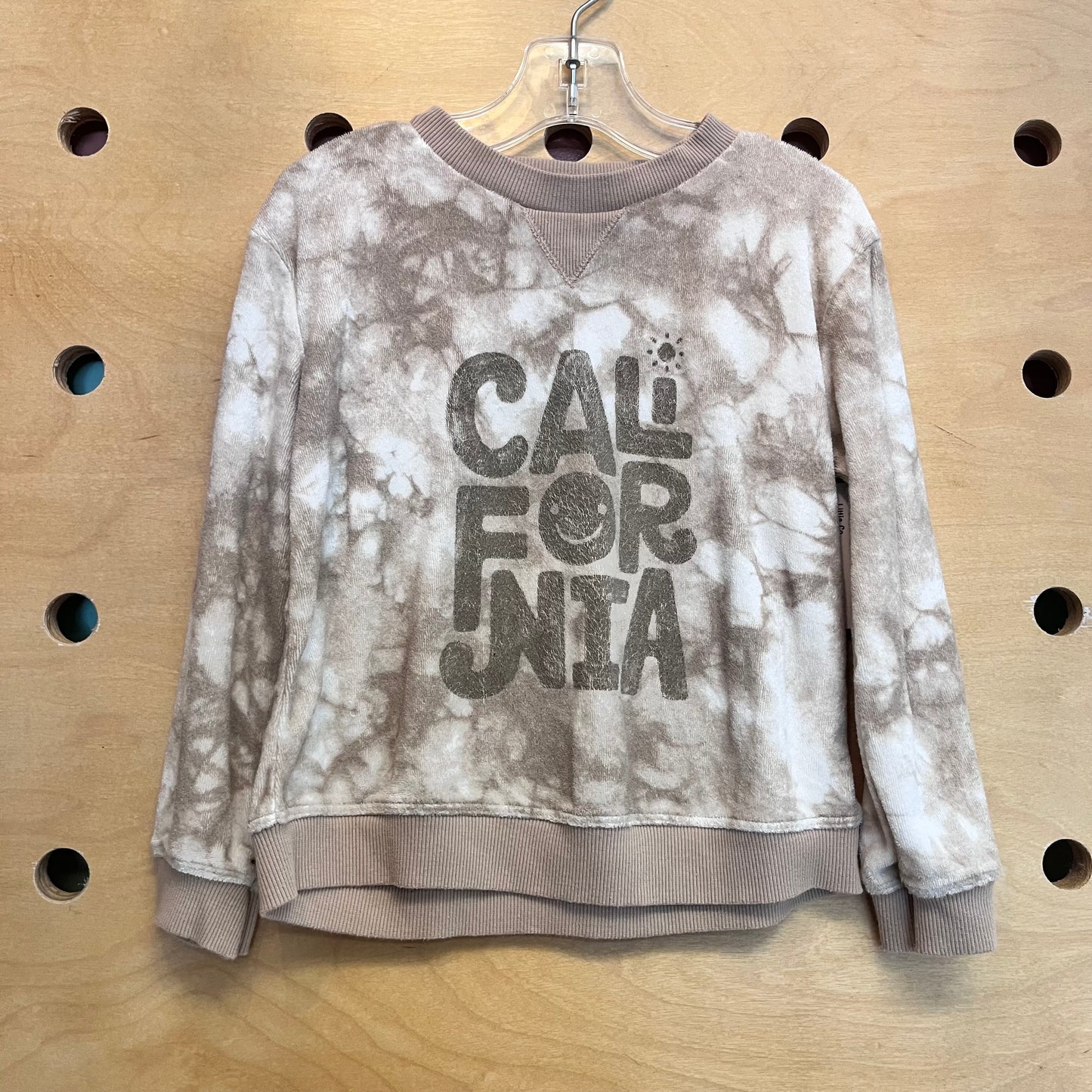 Tan Tie Dye 'California' Terry LS