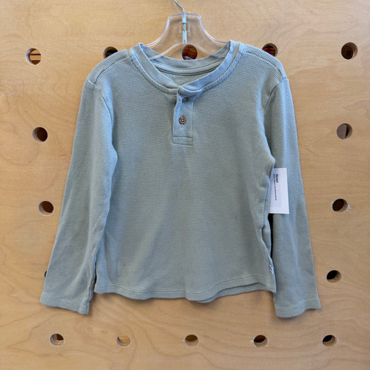 Green Organic Long Sleeve Henley