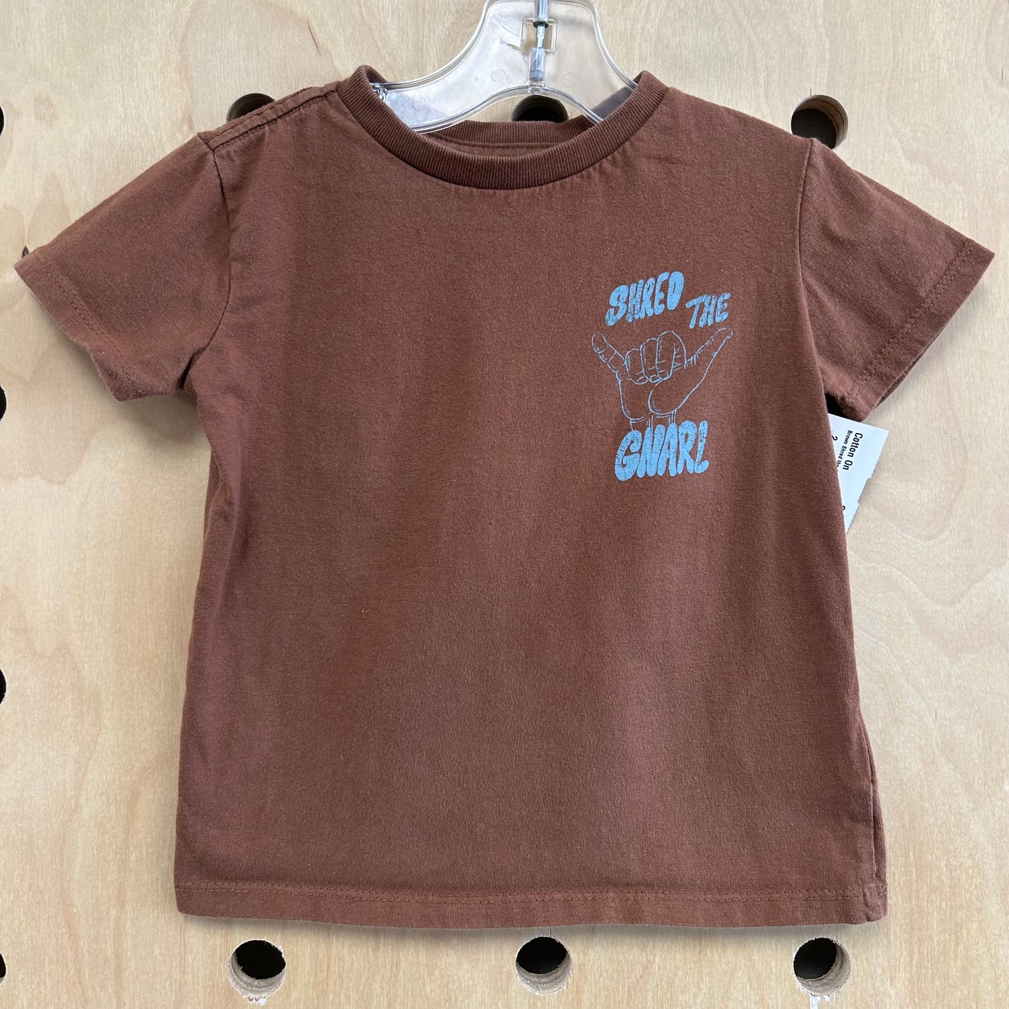 Brown Shred the Gnarl Tee