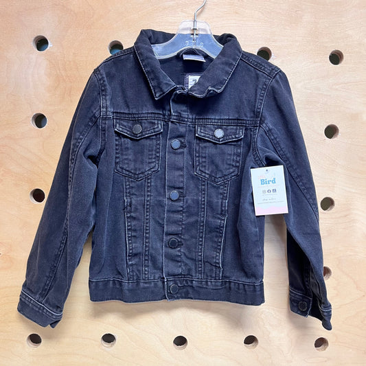 Black Denim 'Ramones' Snap Jacket