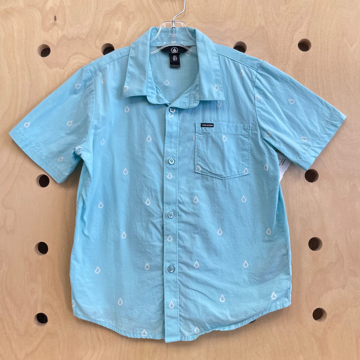 Light Blue Logo Button Up Shirt