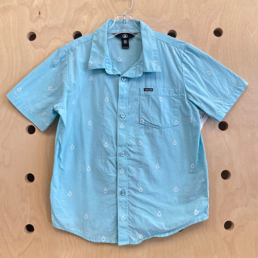 Light Blue Logo Button Up Shirt