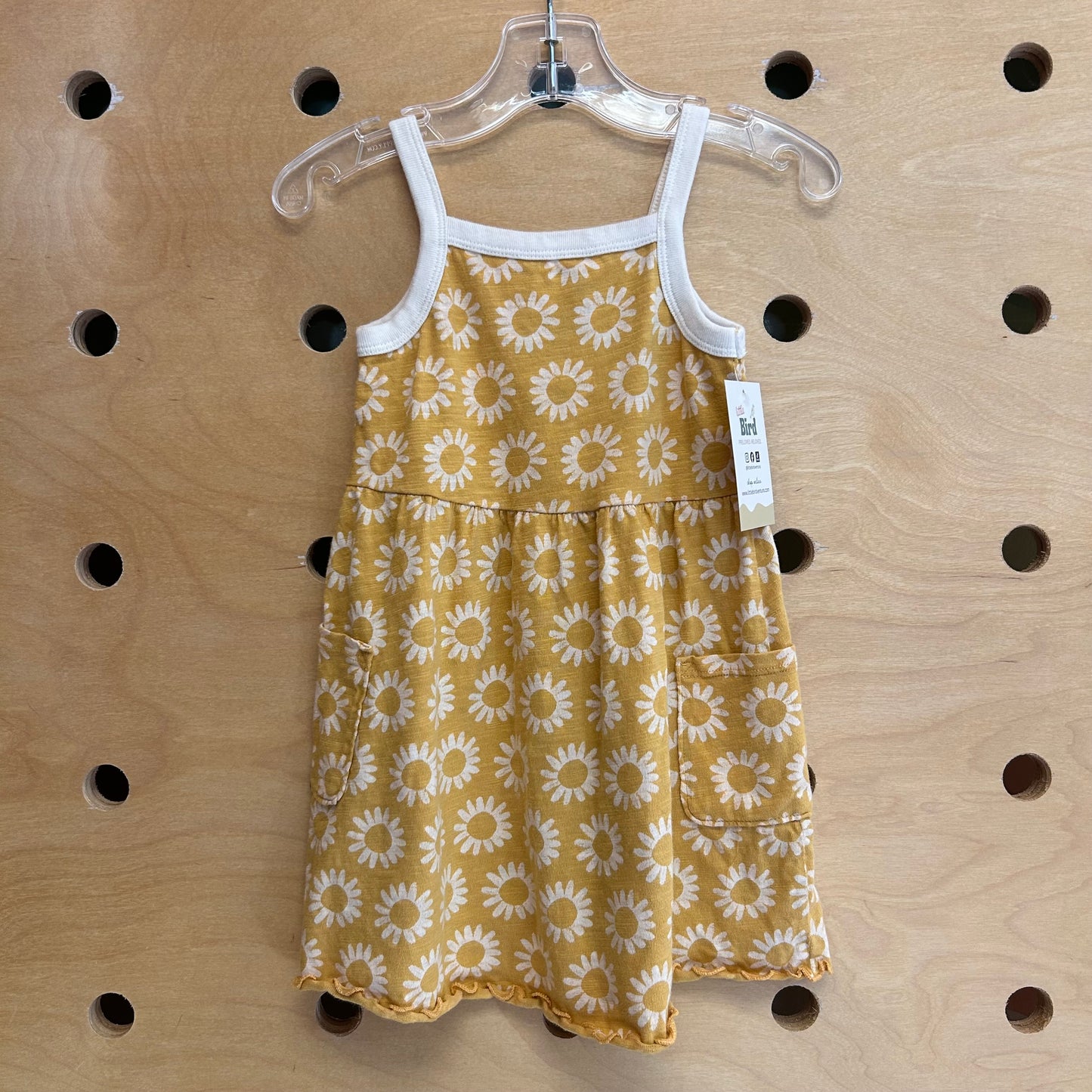 Organic Yellow Floral Dress