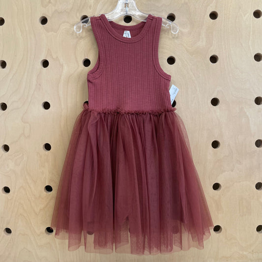 Burgundy Tulle Dress