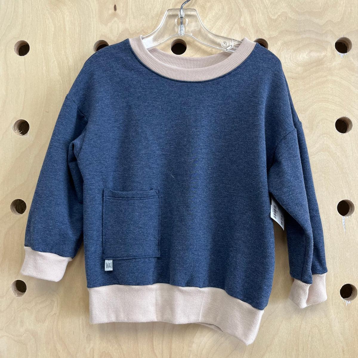 Blue & Beige Soft Crewneck