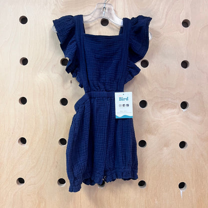 Navy Gauze Romper