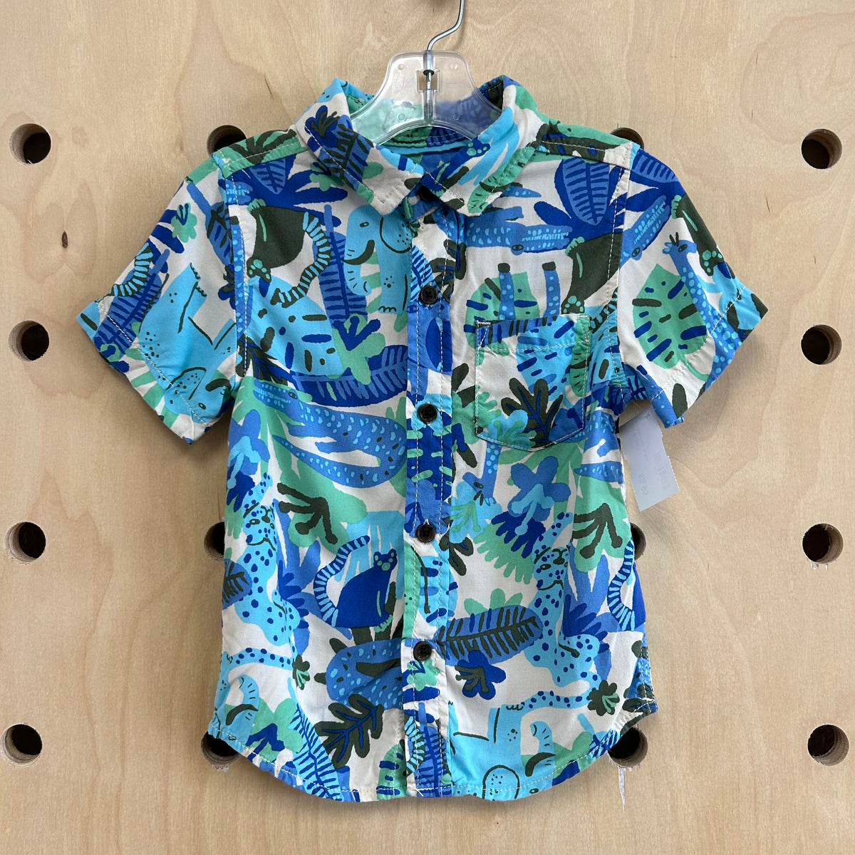 Blue Safari Button Up Shirt