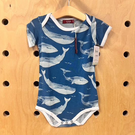 Blue Bamboo Whale Bodysuit NEW!