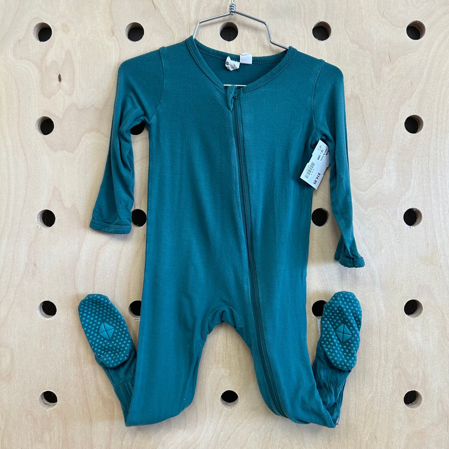 Green Zip Footies