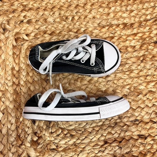 Black Lace Low-Top Sneakers