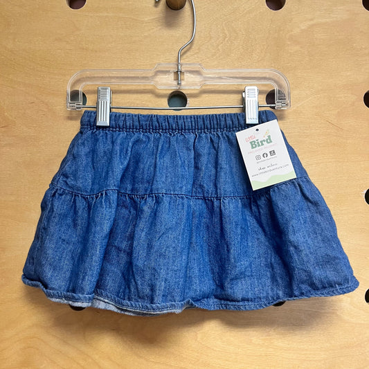 Denim Skirt w/ Built In Shorts