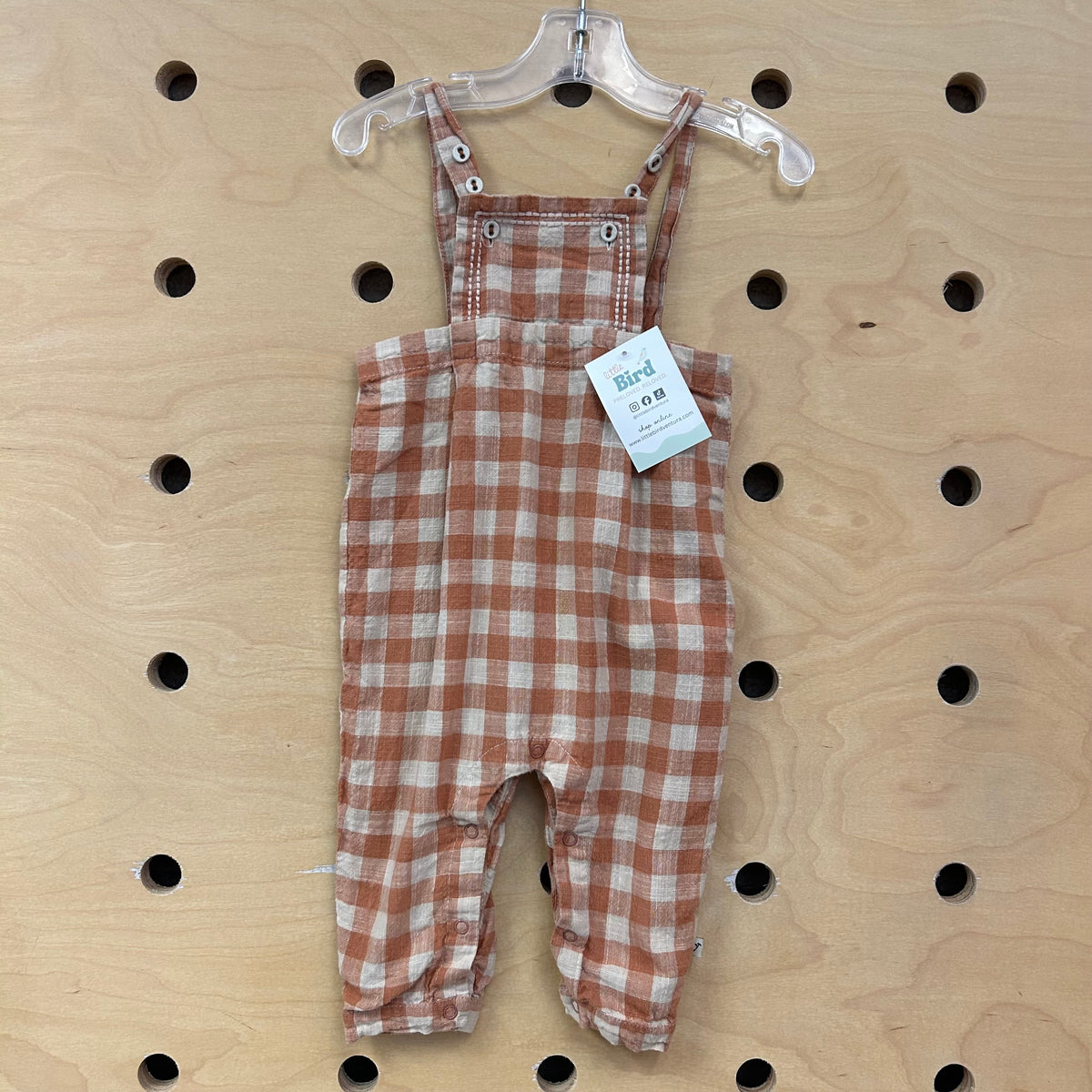 Organic Orange Checkered Romper