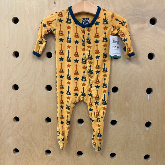 Yellow Guitars Bamboo Footies