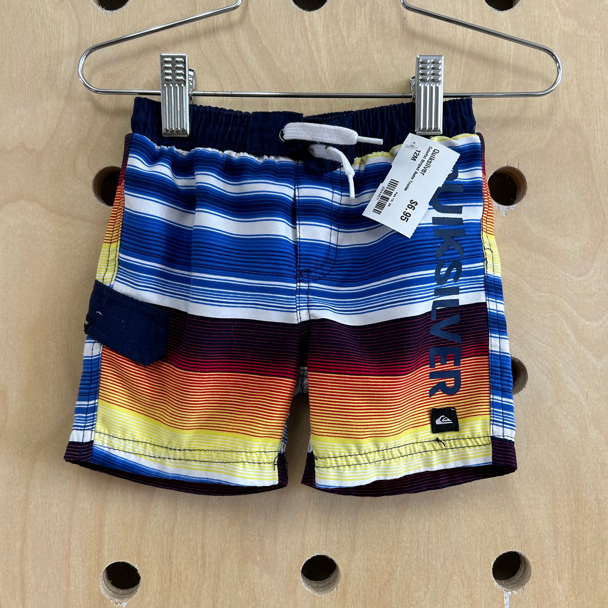 Colorful Striped Swim Trunks