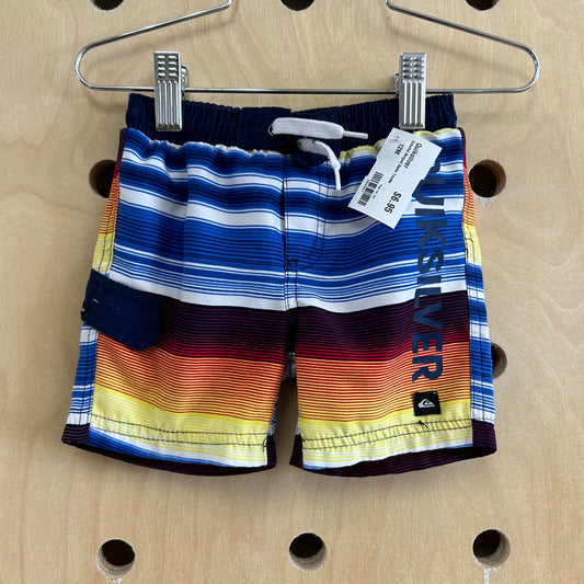 Colorful Striped Swim Trunks