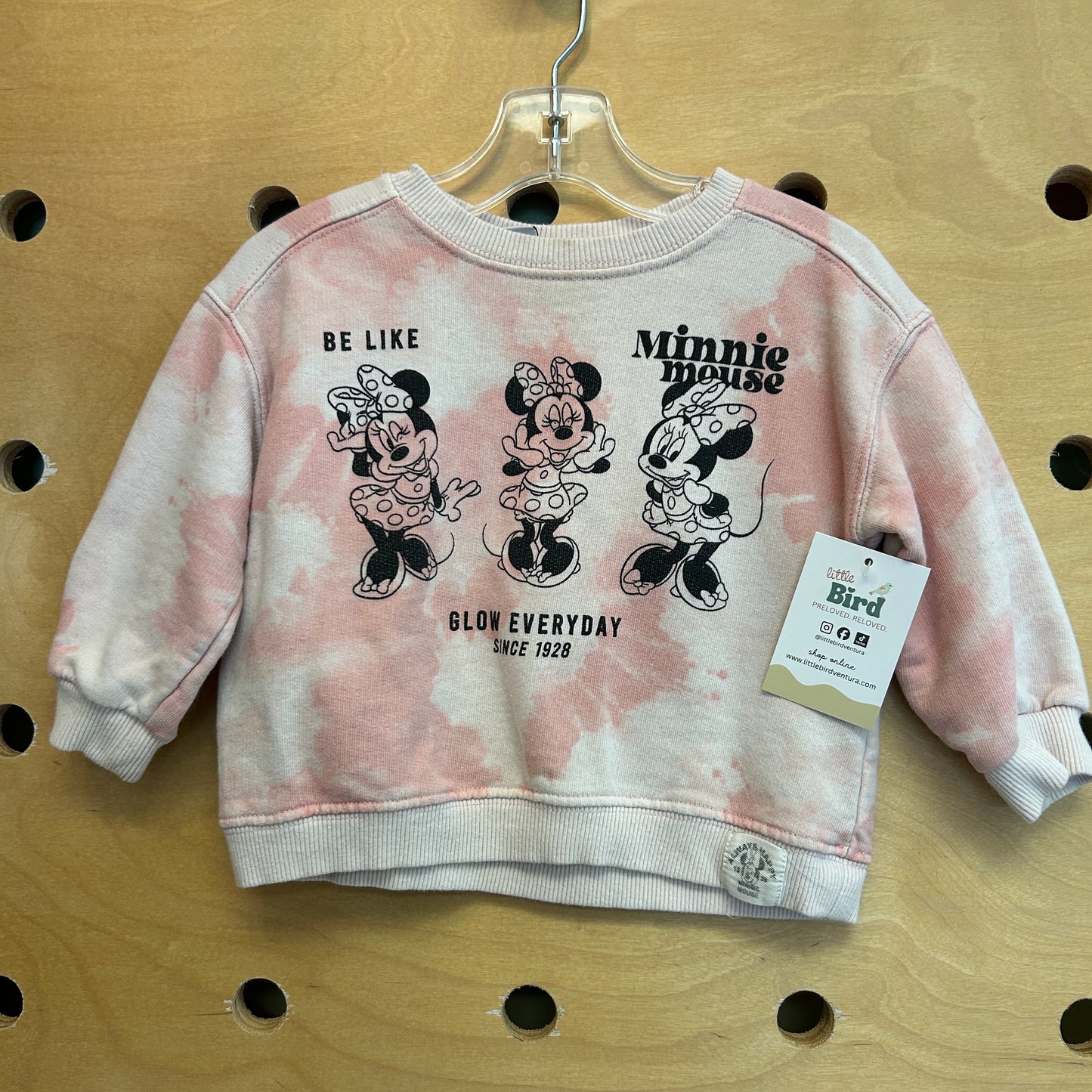 Pink Tie Dye Be Like Minnie Pullover