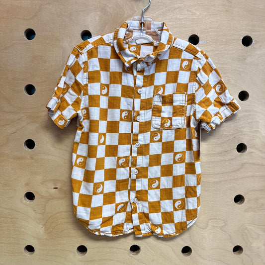 Marigold Ying-Yang Button Up Tee