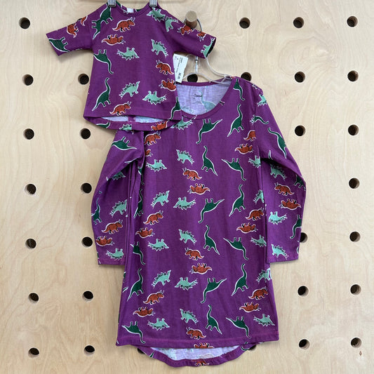 Plum Dino Nightgown / Doll Gown